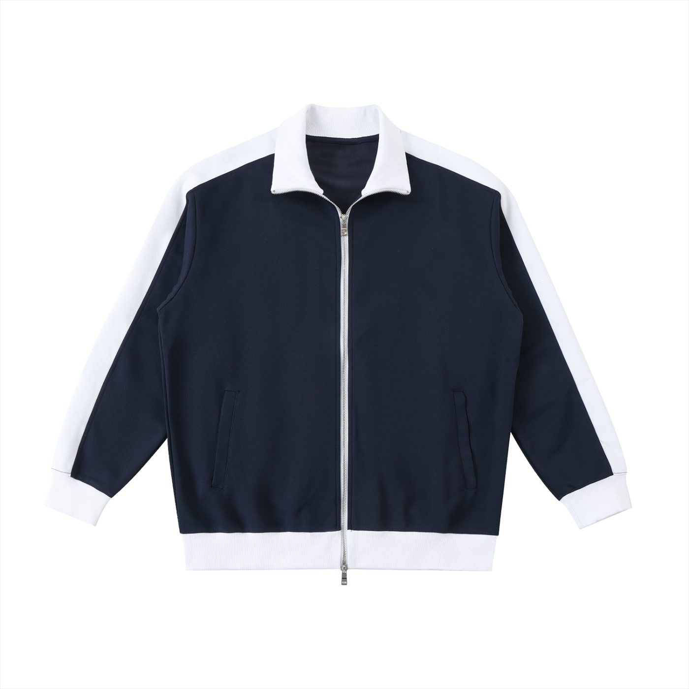 EVERYDAY Contrast Trim Stand Collar Jacket