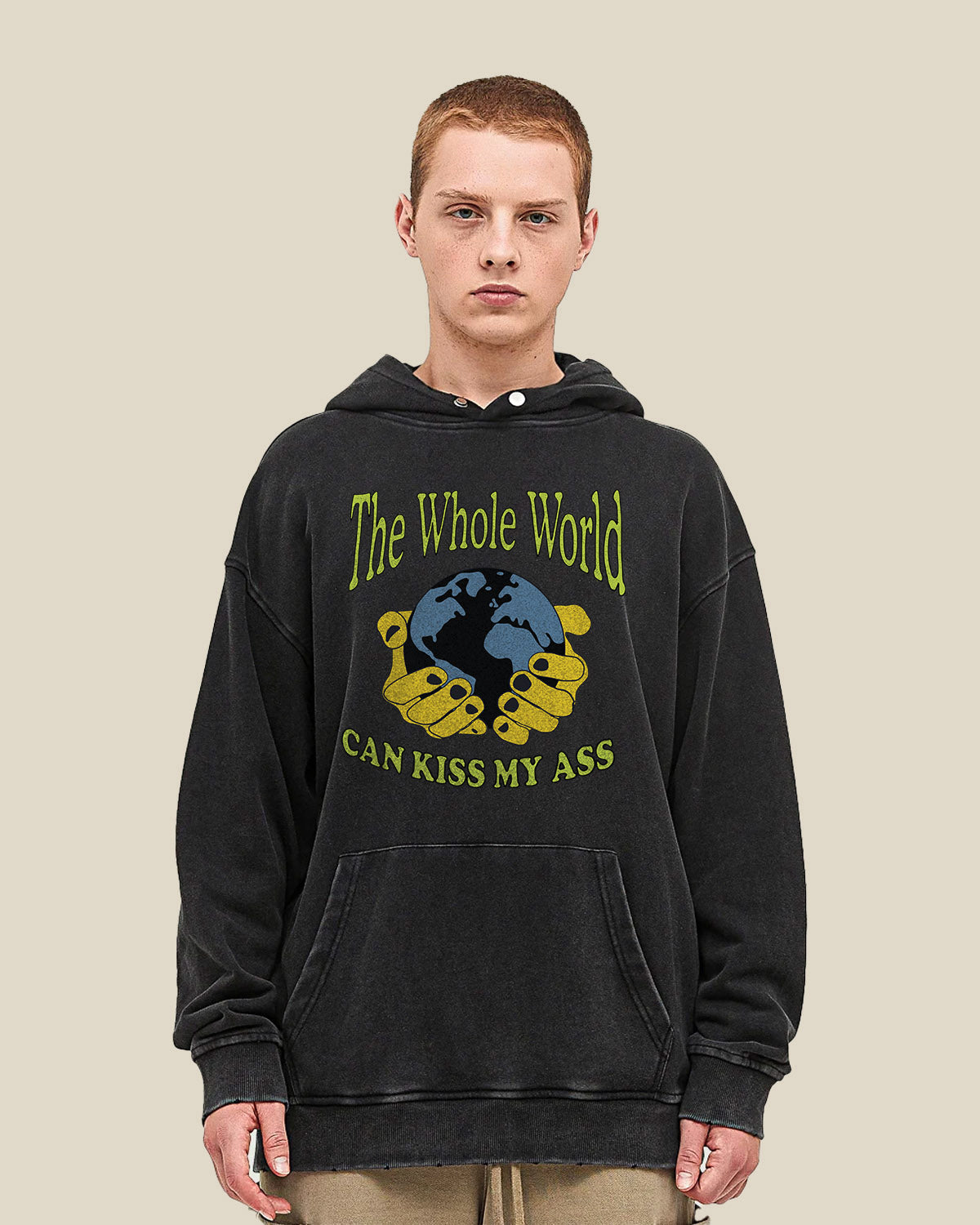 Kiss My Ass Snapcollar Hoodie