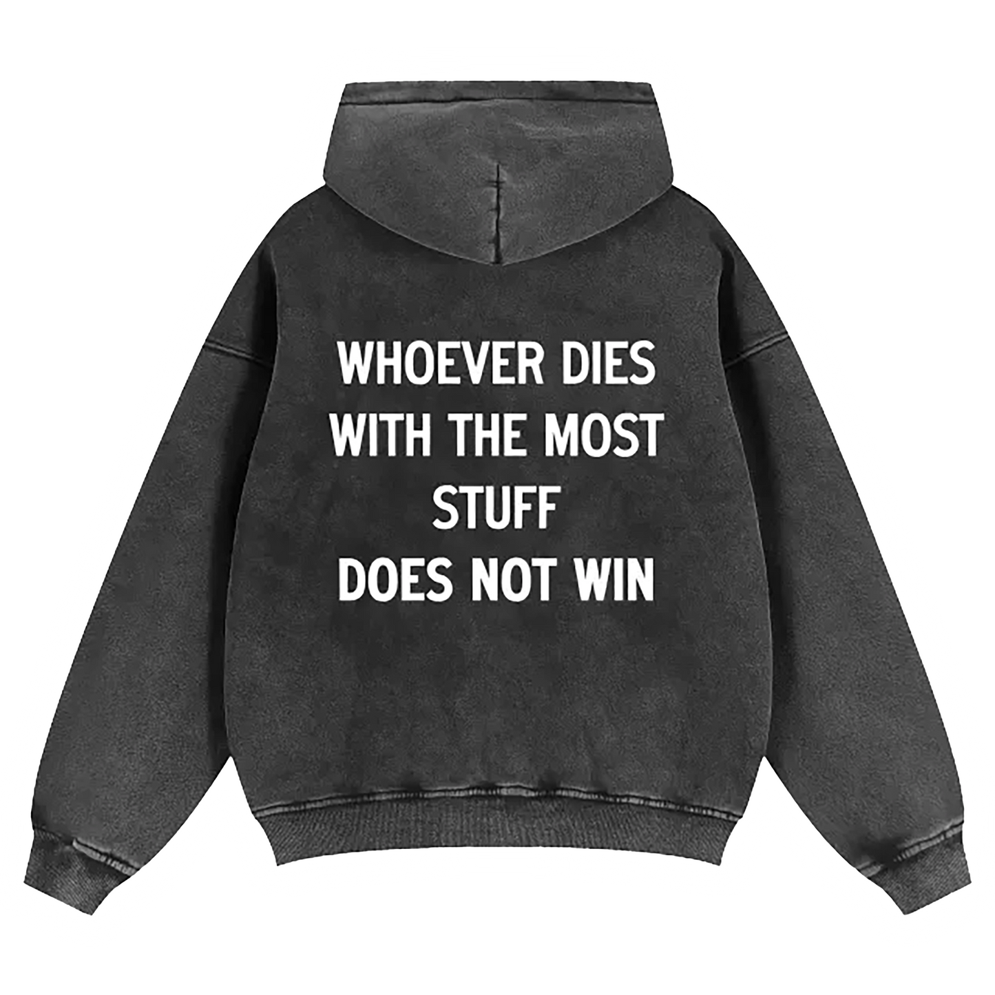 Race to Last Vintage Wash Frayed Fleece Zip Hoodie