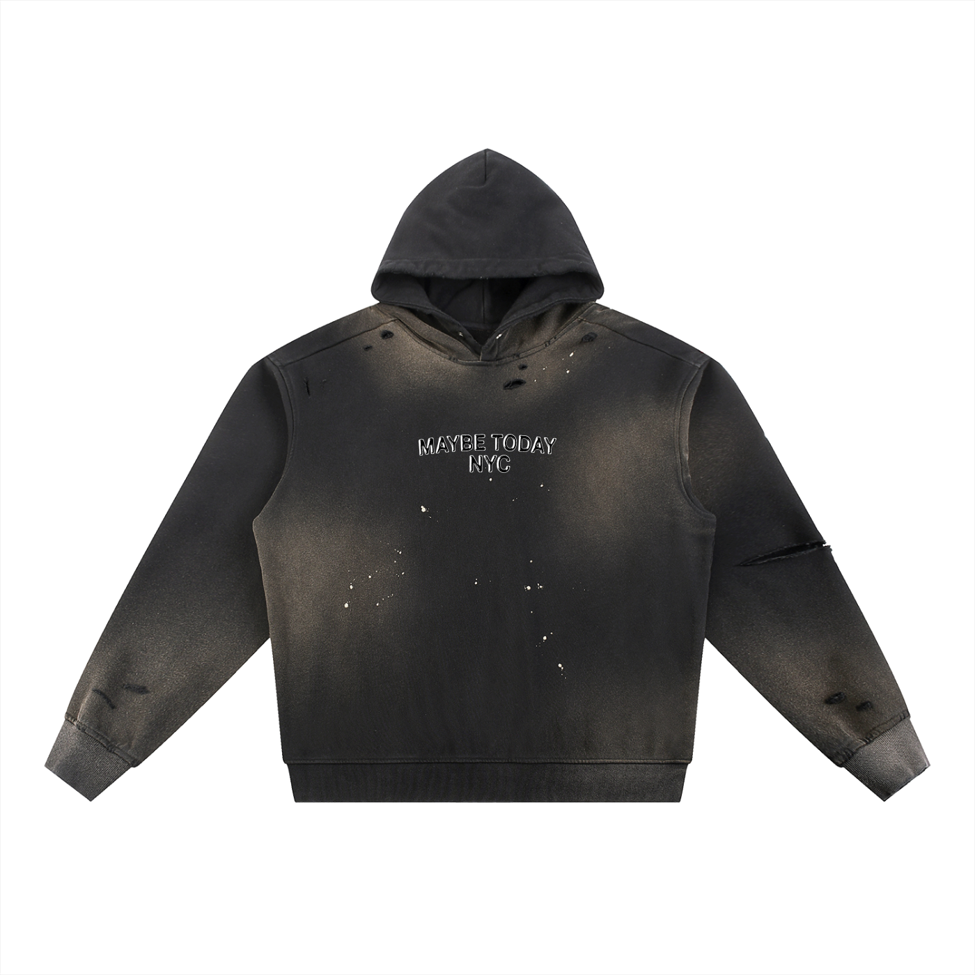 8 Ball Sun Fade Frayed Fleece Hoodie – Maybe Today NYC