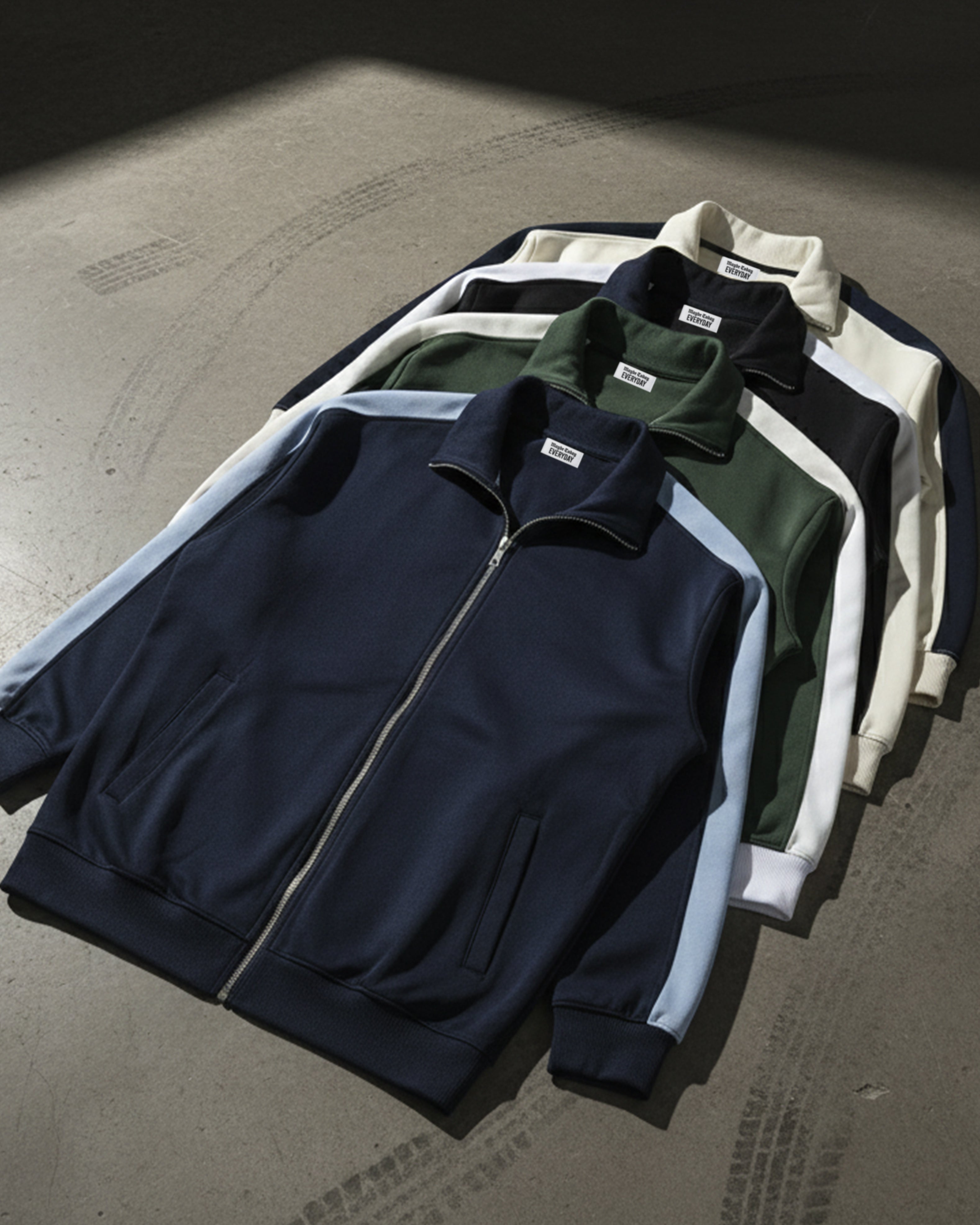 EVERYDAY Contrast Trim Stand Collar Jacket