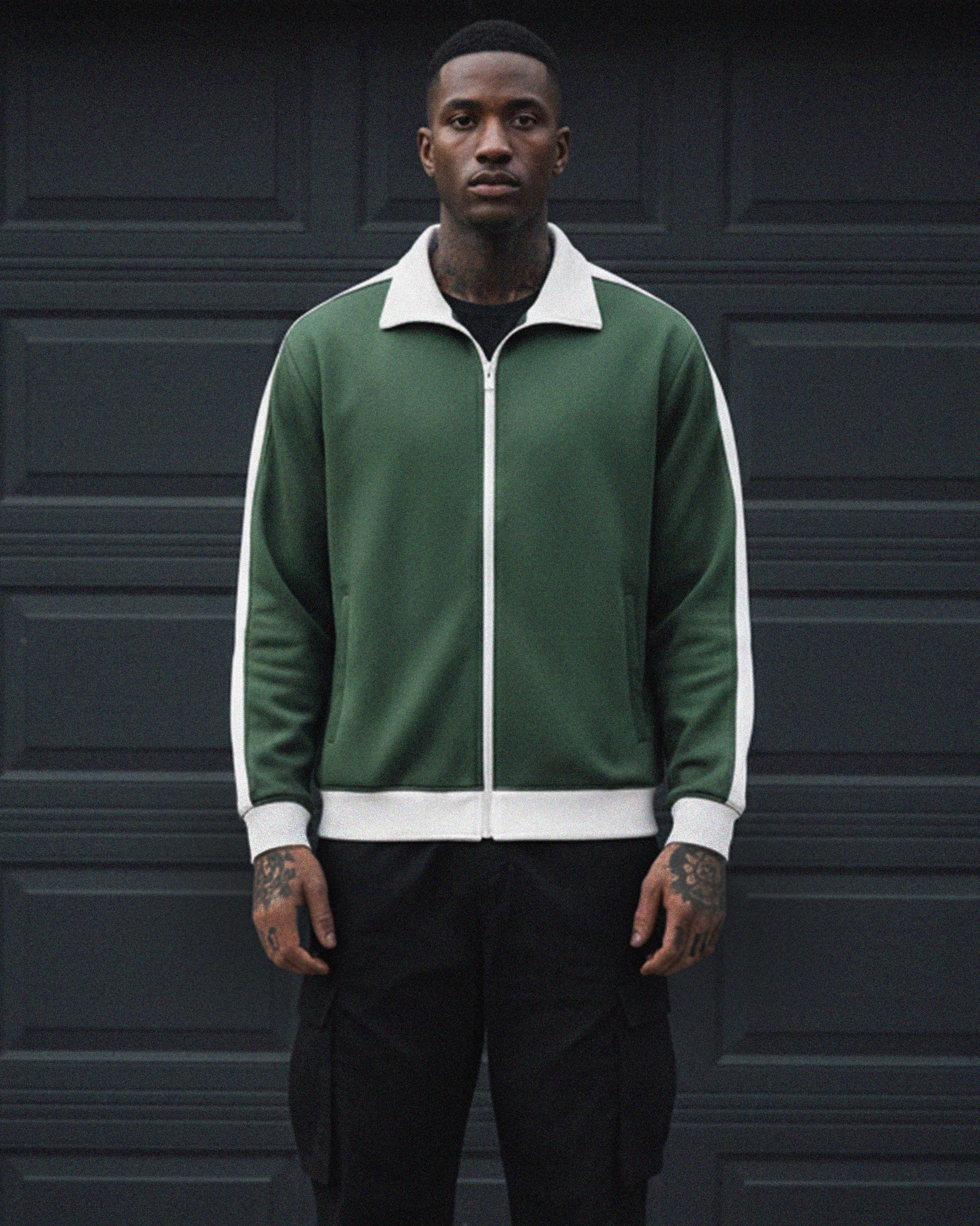 EVERYDAY Contrast Trim Stand Collar Jacket