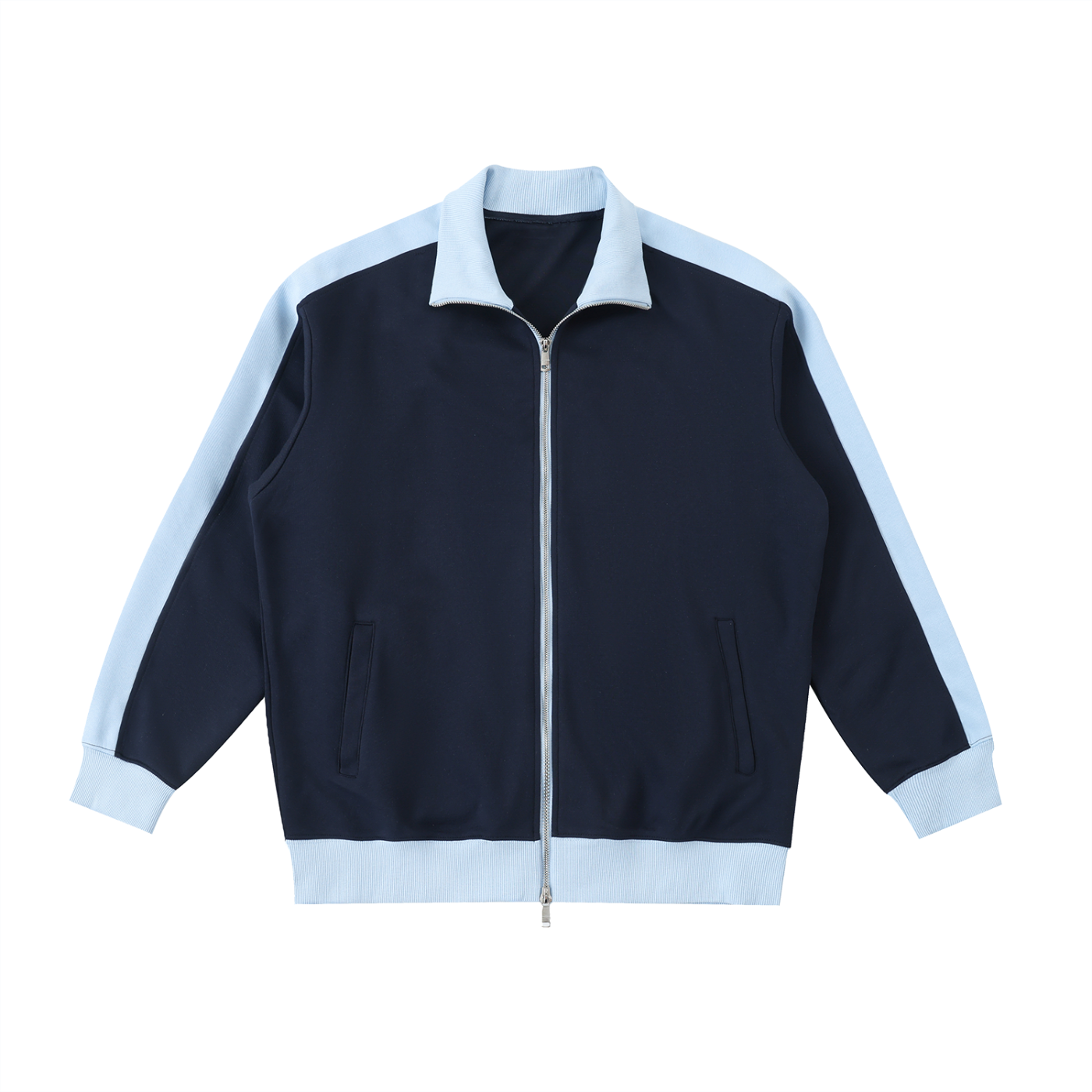 EVERYDAY Contrast Trim Stand Collar Jacket