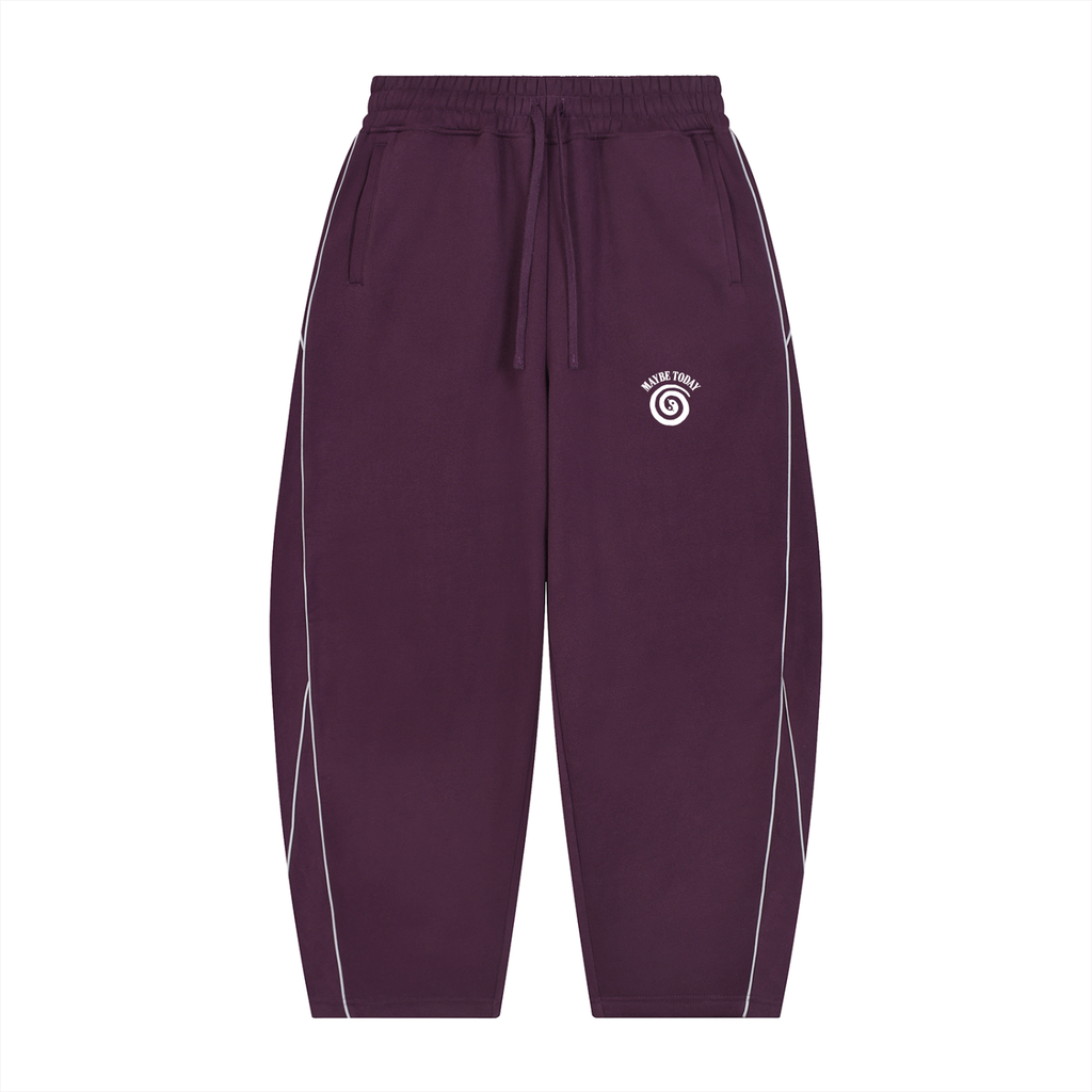 Serpent Piping Fleece Barrel Leg Sweatpants