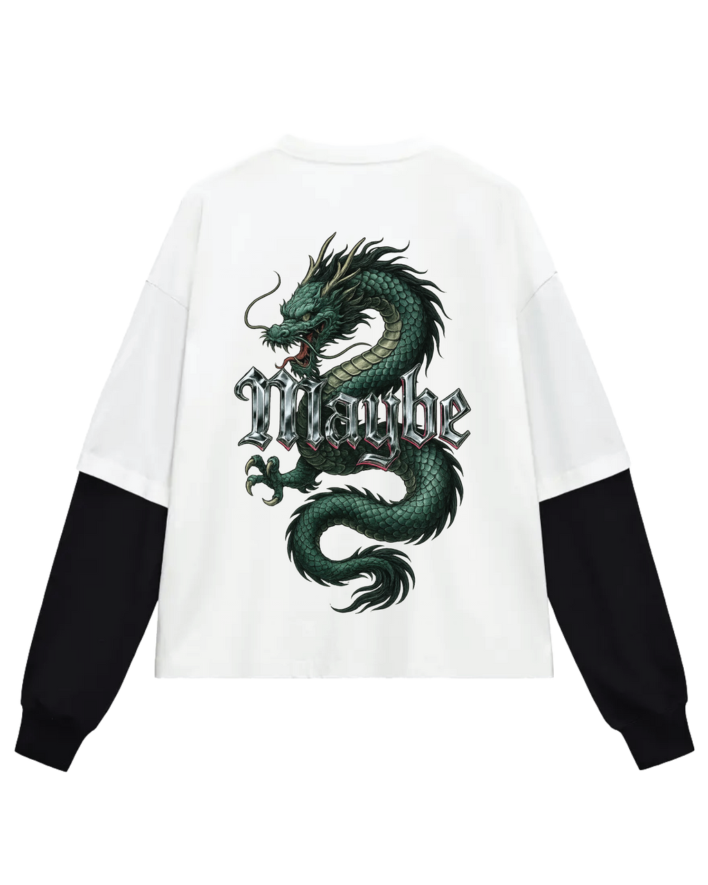 Green Dragon Layered Contrast Tee