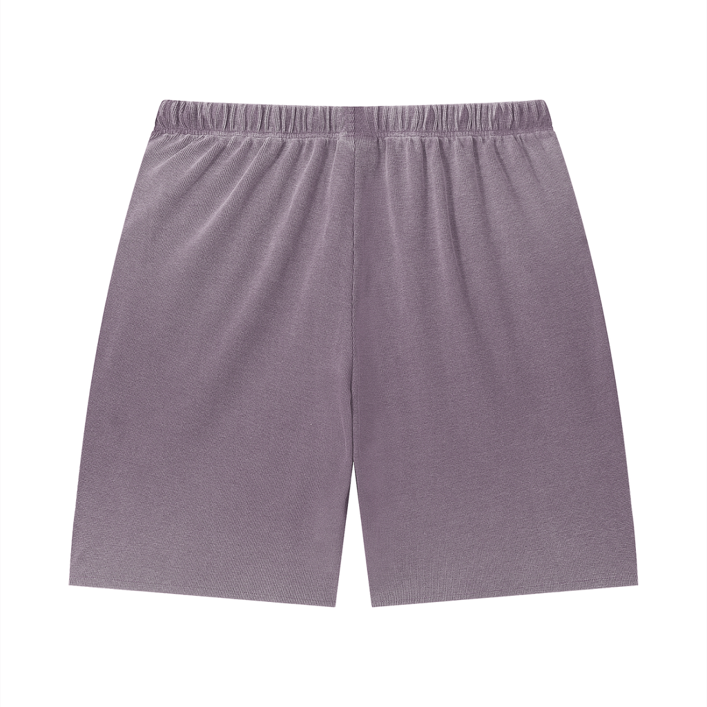 Logo Sunfade Waffle Raw Hem Shorts