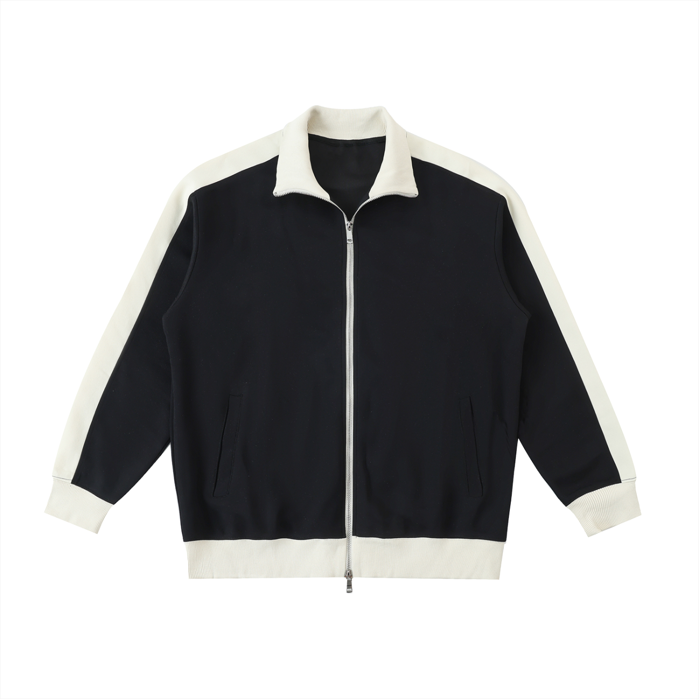 EVERYDAY Contrast Trim Stand Collar Jacket – Maybe Today NYC