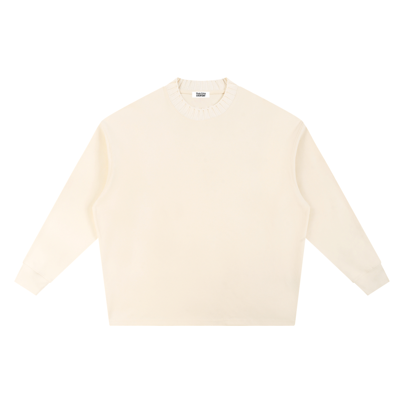 EVERYDAY Knitted Round Neck Oversize Sweatshirt
