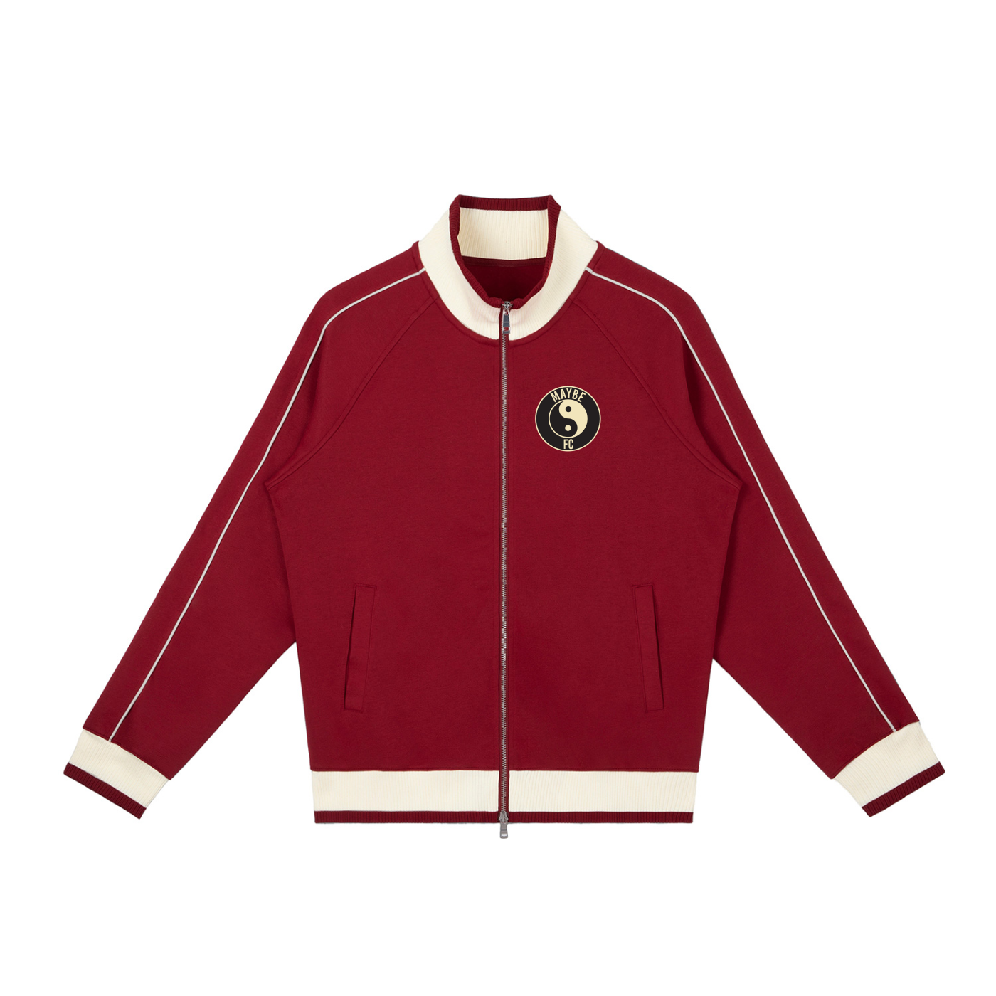 Football Club Color Block Raglan Sleeve Zip Track Jacket – Maybe