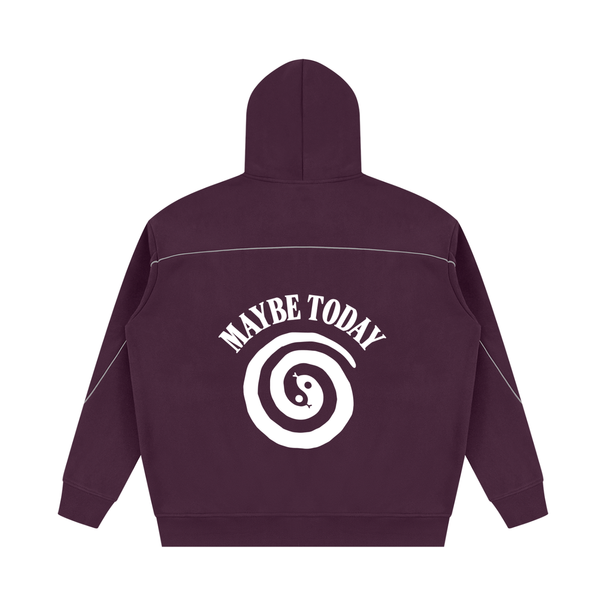 Serpent Oversized Piping Fleece Hoodie