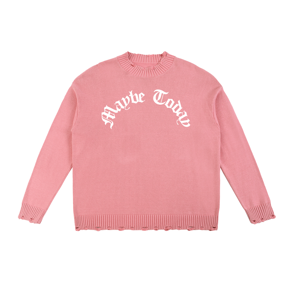 Arc Logo Vintage Washed Hand-Frayed Sweater