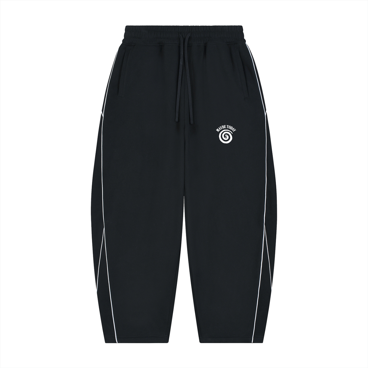 Serpent Piping Fleece Barrel Leg Sweatpants