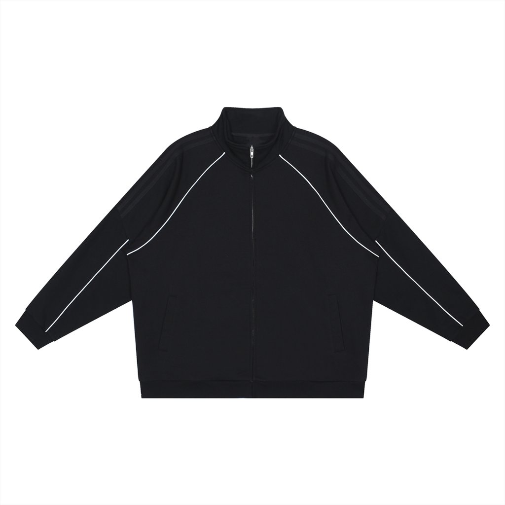EVERYDAY Reflection Striped Raglan Sleeve Jacket