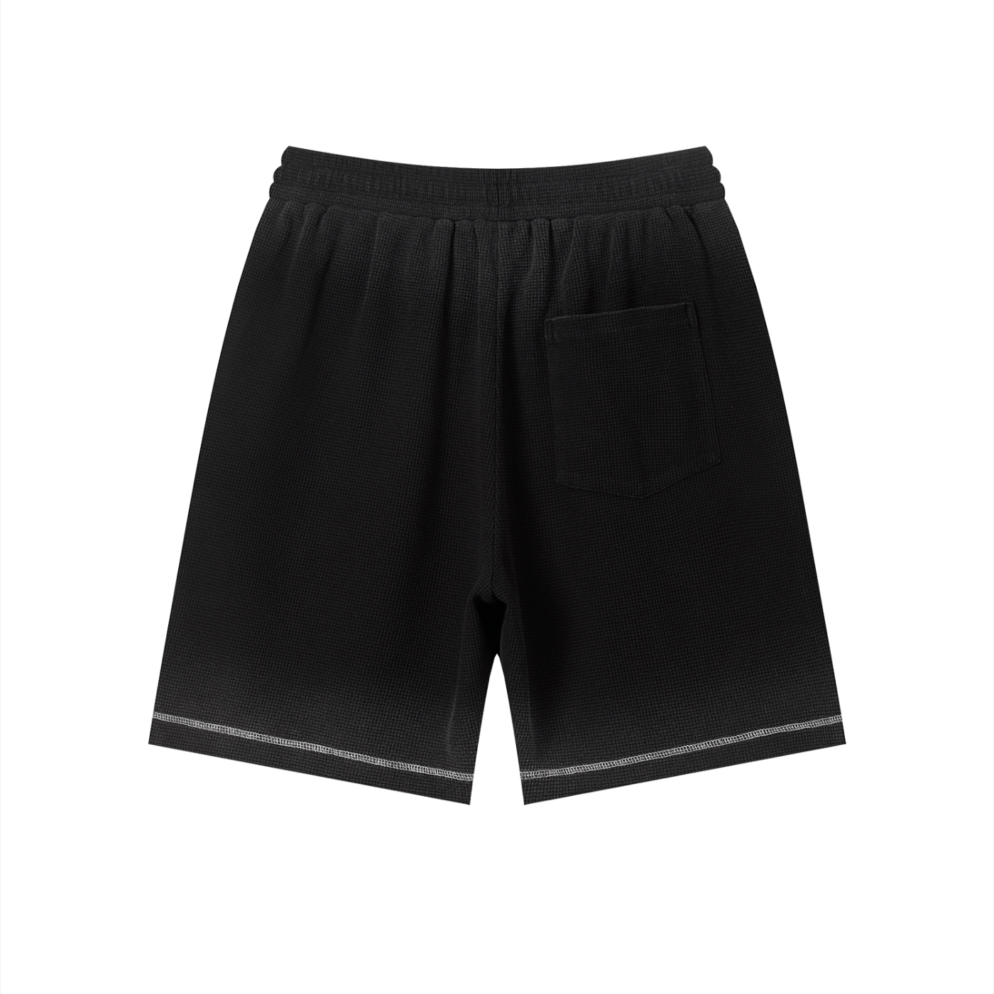 Logo Sunfade Waffle Raw Hem Shorts
