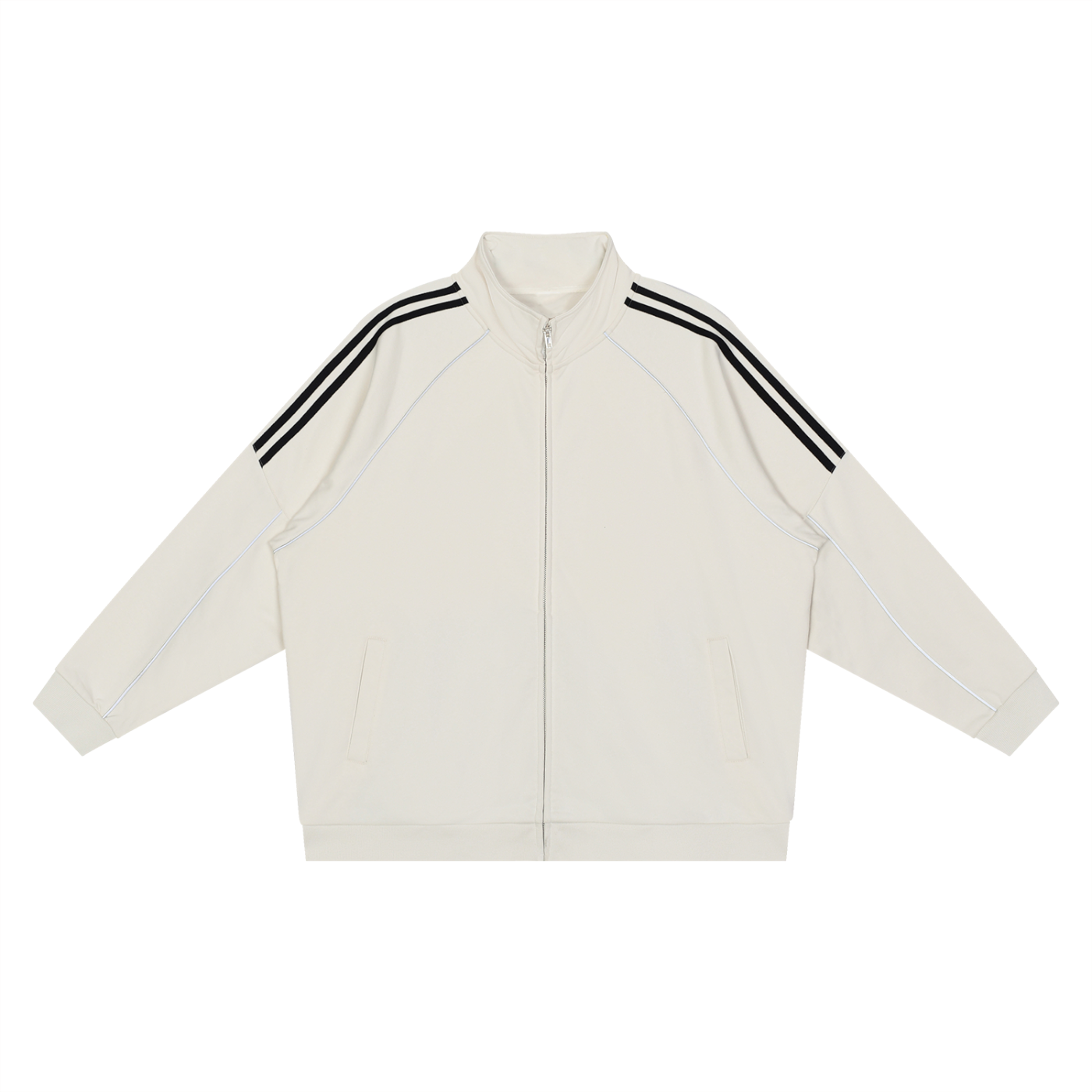 EVERYDAY Reflection Striped Raglan Sleeve Jacket