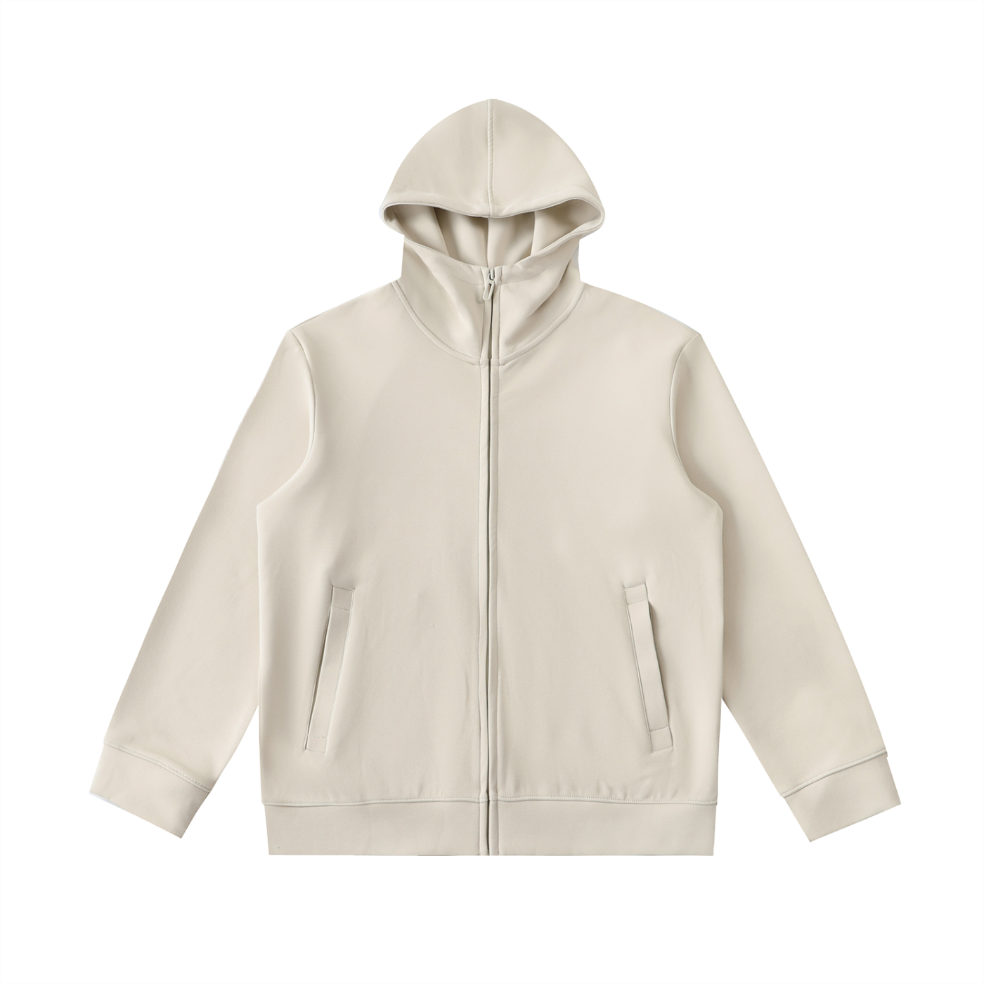 EVERYDAY Essential Heavyweight High Neck  Zip-Up Hoodie