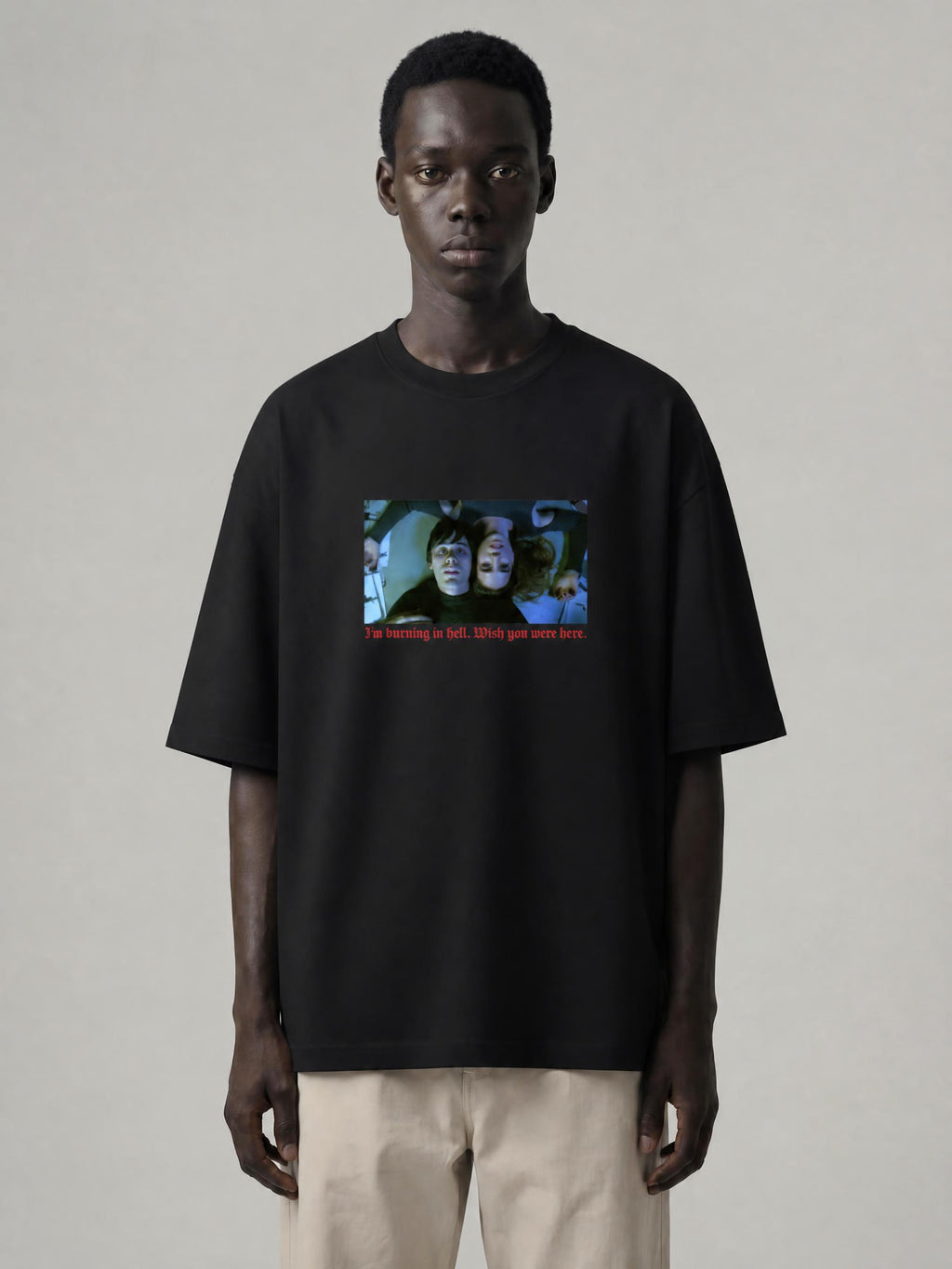 Burning in Hell Drop Shoulder Tee