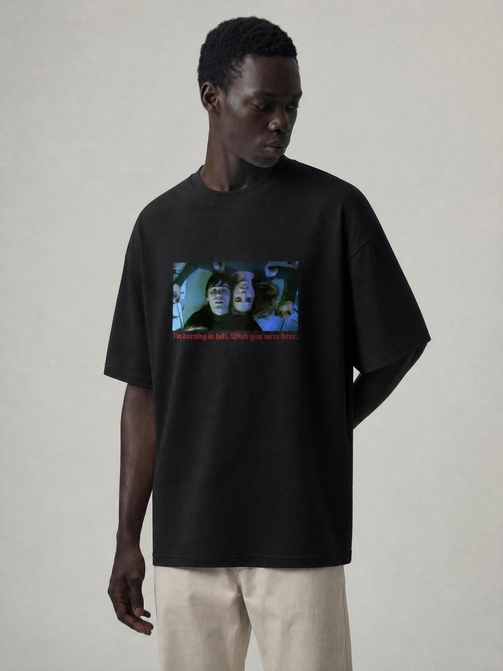 Burning in Hell Drop Shoulder Tee