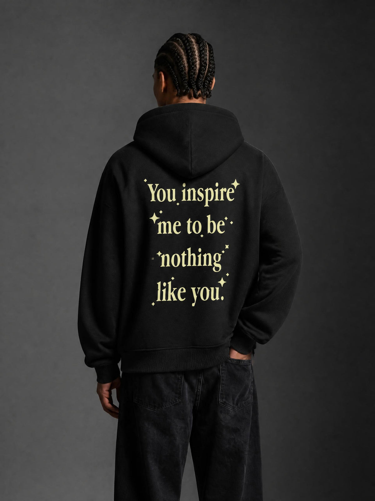 Inspire Me Boxy Fit Fleece Hoodie
