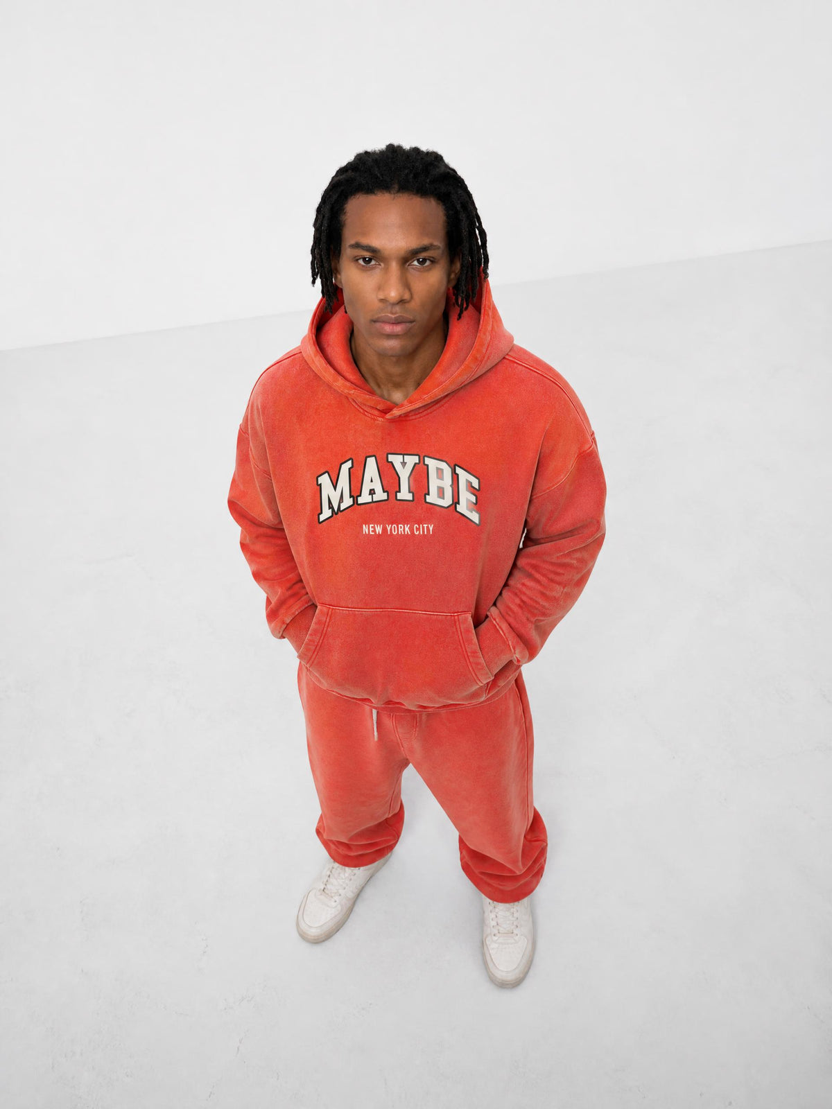 Arc Logo Vintage Washed Boxy Fleece Hoodie