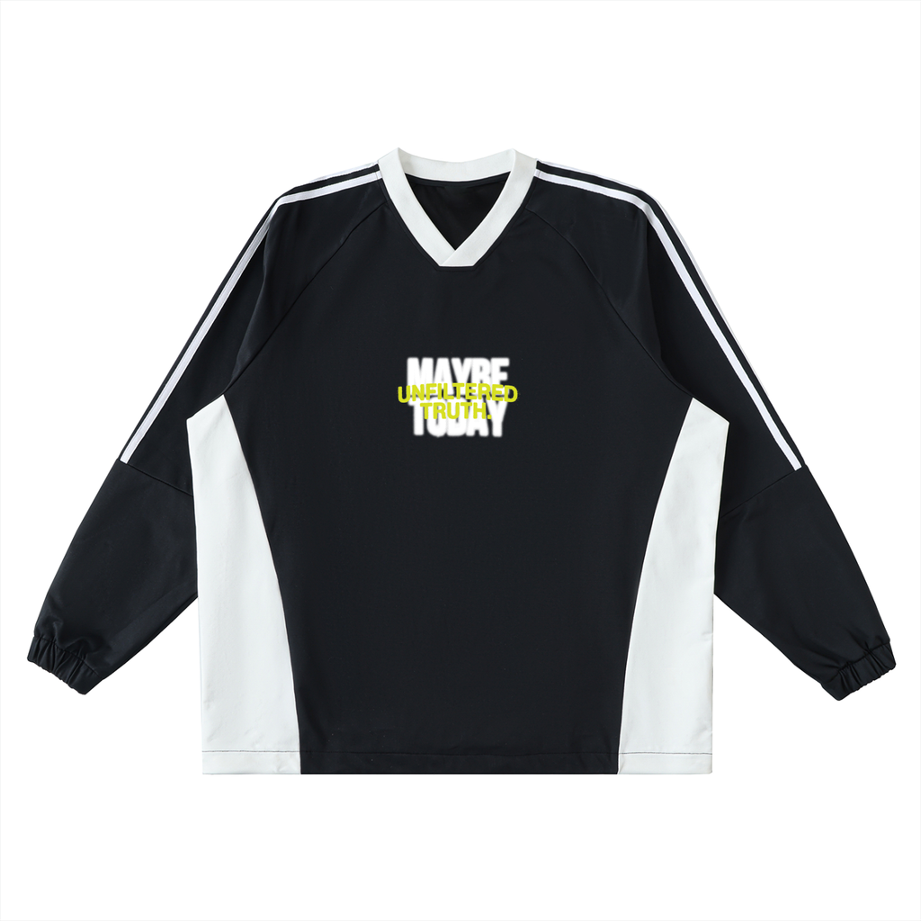 Unfiltered Truth Color-Block V-Neck Long-Sleeve Shirt