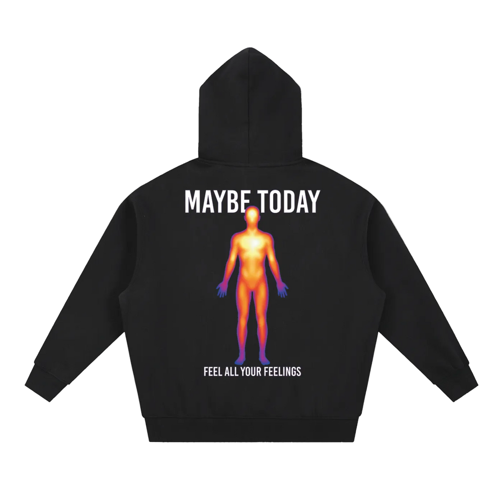 FEEL ALL YOUR FEELINGS Boxy Fit Fleece Hoodie