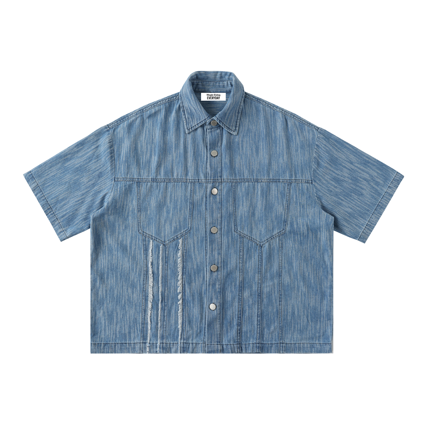 EVERYDAY Distressed Wash Short-Sleeve Shirt