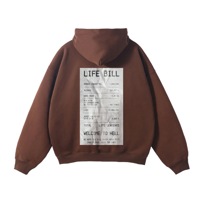 Life Bill Oversized Hoodie in Coffee