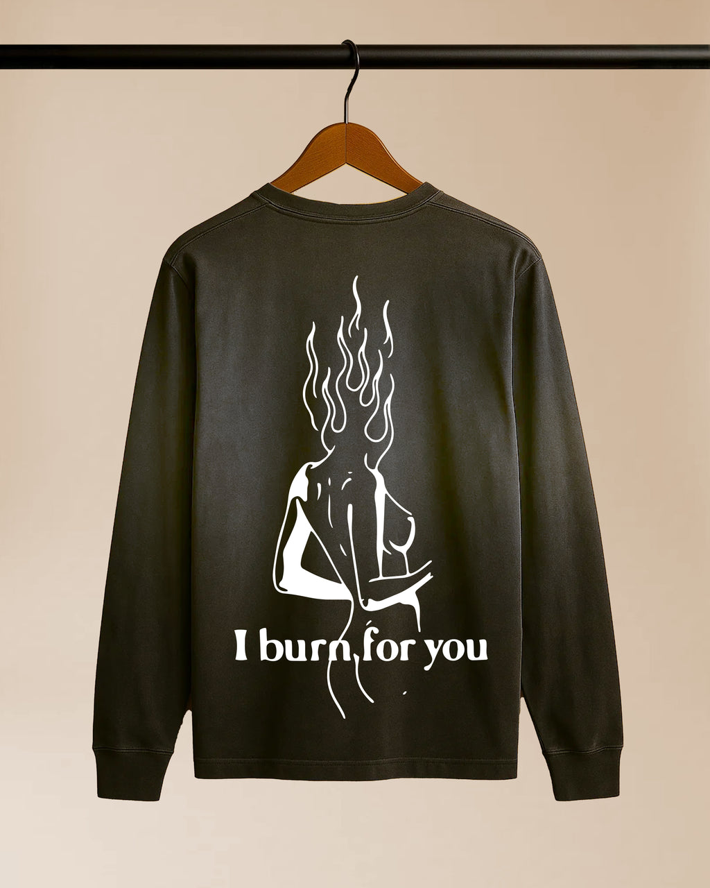 Burn for You Gradient Vintage Washed Long Sleeve Tee