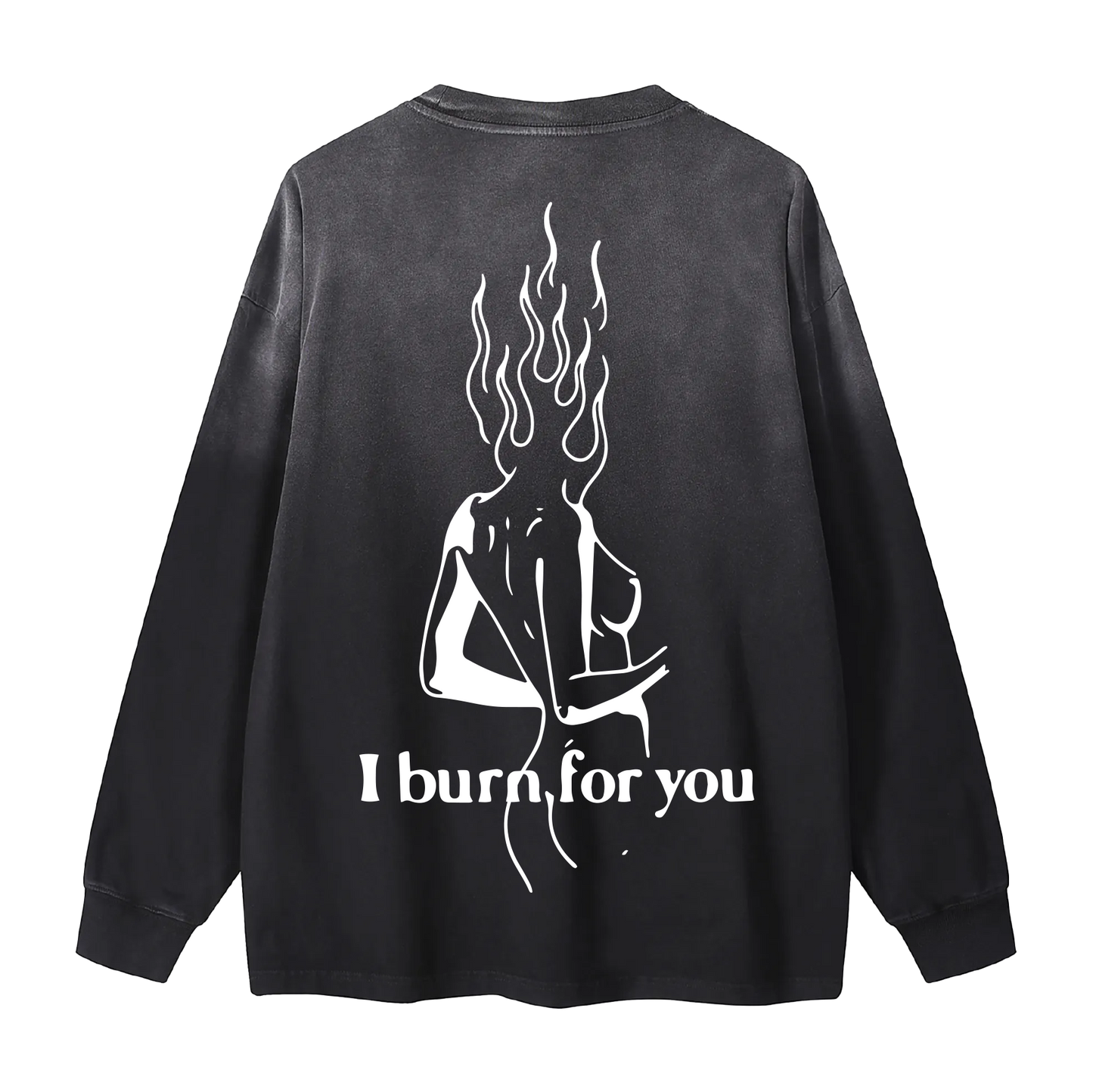 Burn for You Gradient Vintage Washed Long Sleeve Tee