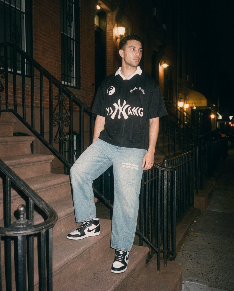 Happy to be Here Distressed Barrel Leg Jeans