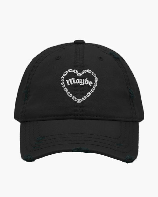 Chain Heart Distressed Dad Hat