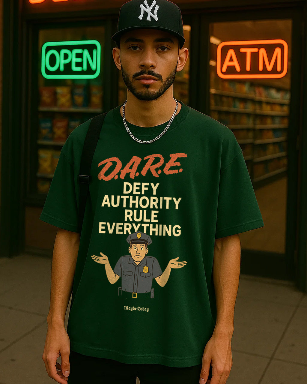 Defy Everything Sueded Cotton Tee