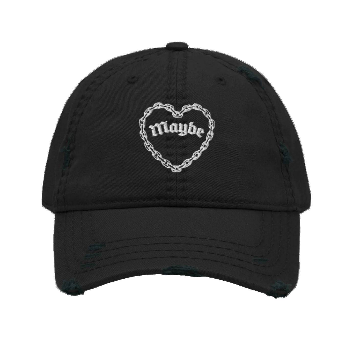 Chain Heart Distressed Dad Hat