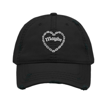 Chain Heart Distressed Dad Hat