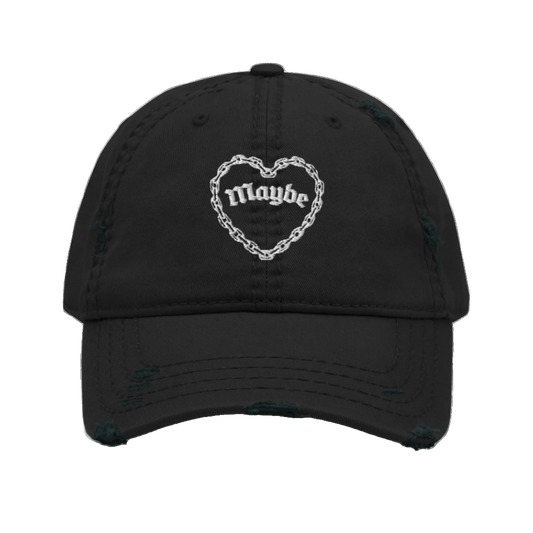 Chain Heart Distressed Dad Hat