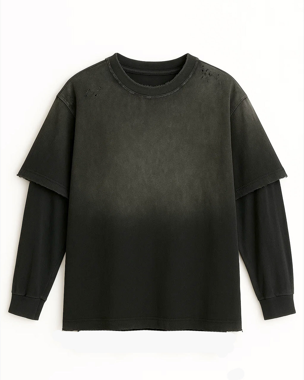 Dragon Sunfade Hand-Frayed Faux Two-Piece Tee