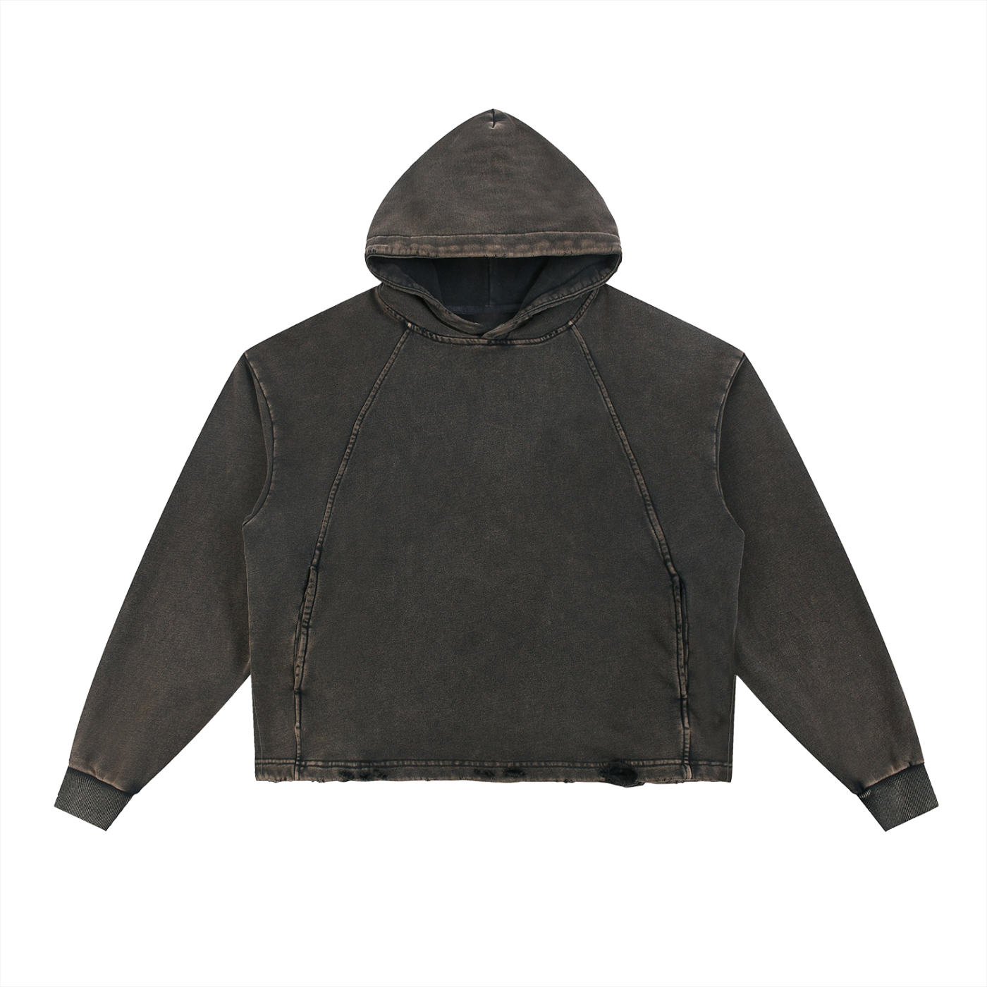 EVERYDAY Vintage Washed Frayed-Hem Hoodie