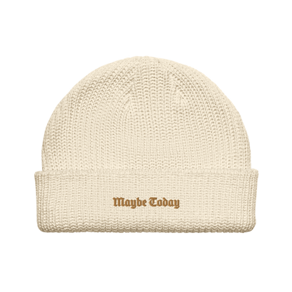 Beige Logo Watch Cap Beanie