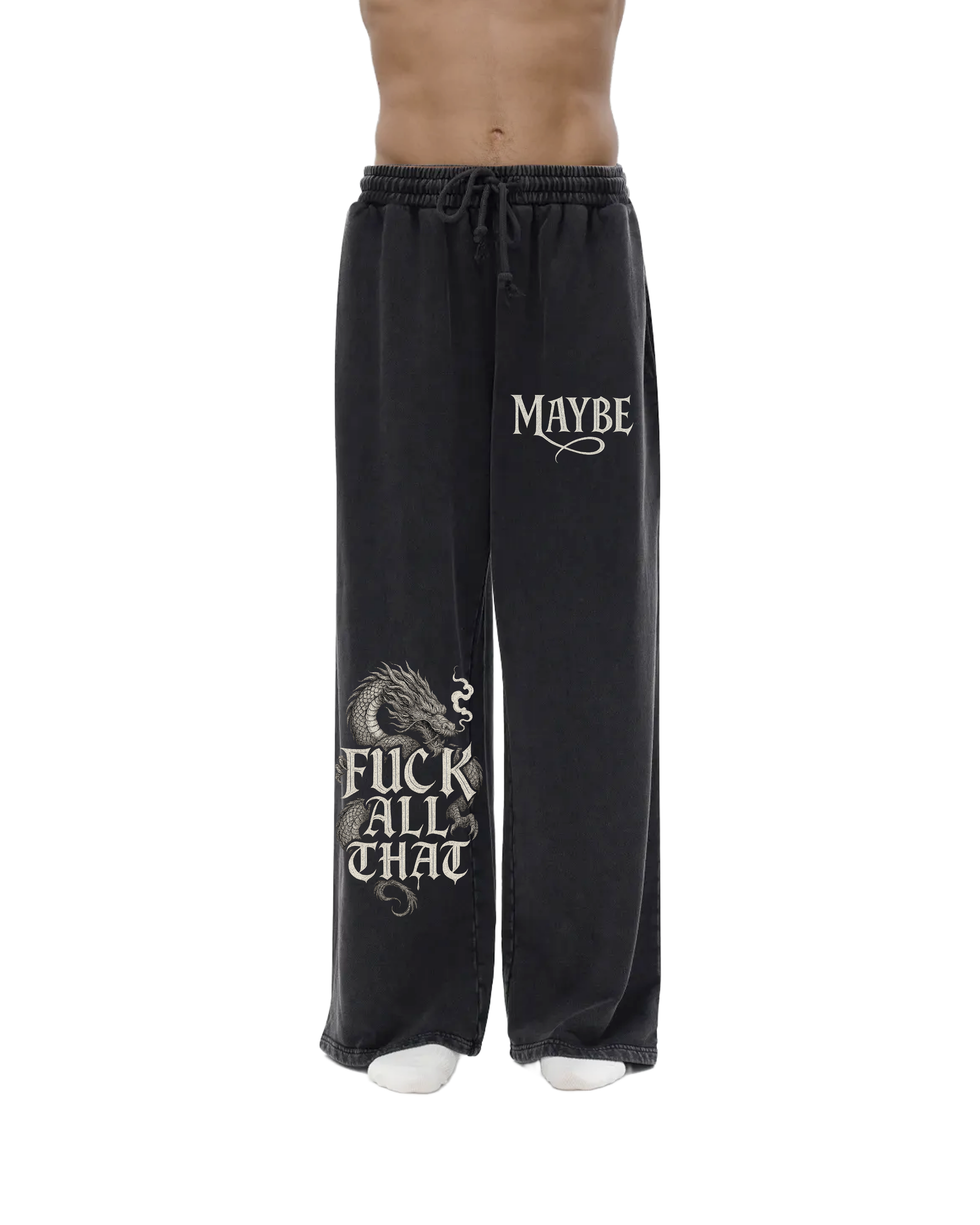 Fuck All That Acid Wash Straight Leg Pants