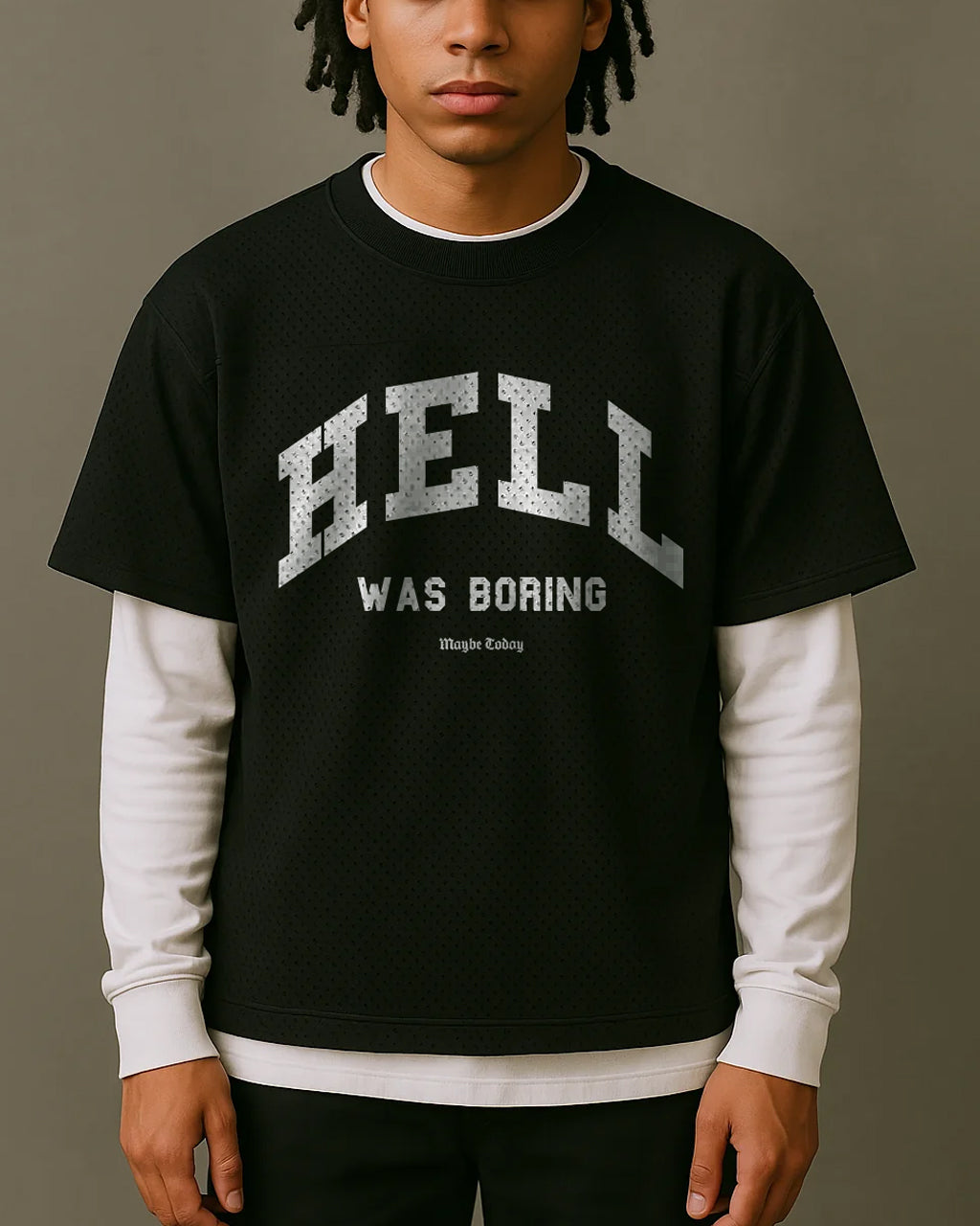 Hell was Boring Boxy Mesh Jersey