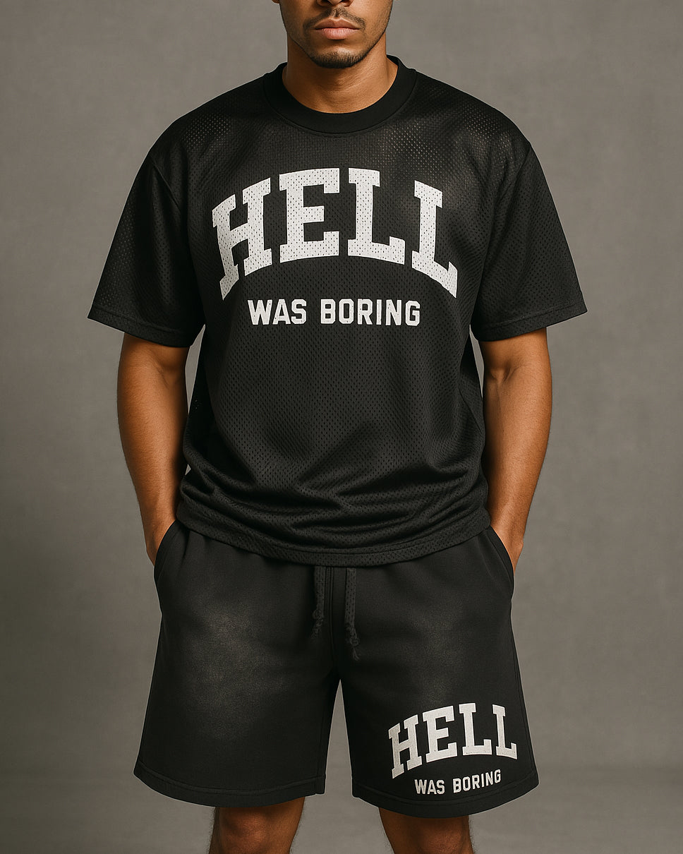 Hell was Boring Boxy Mesh Jersey