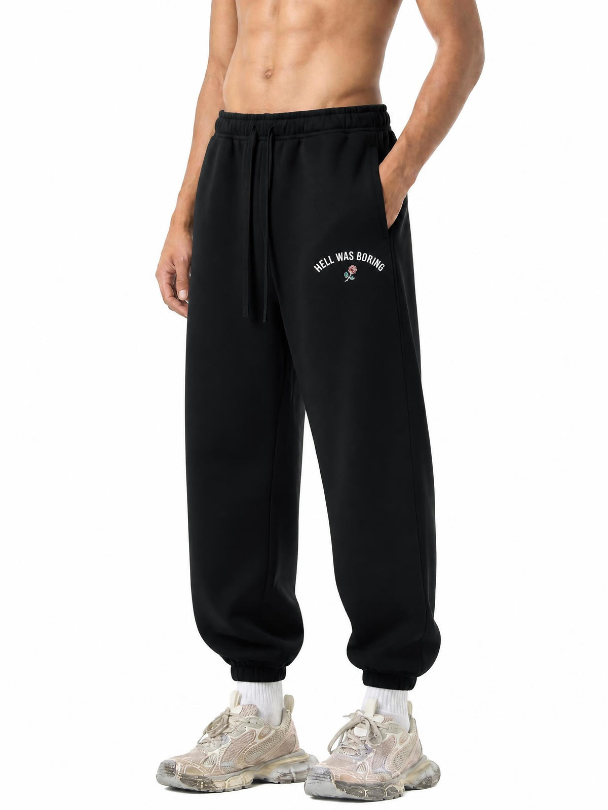HELL WAS BORING Heavyweight Fleece Joggers