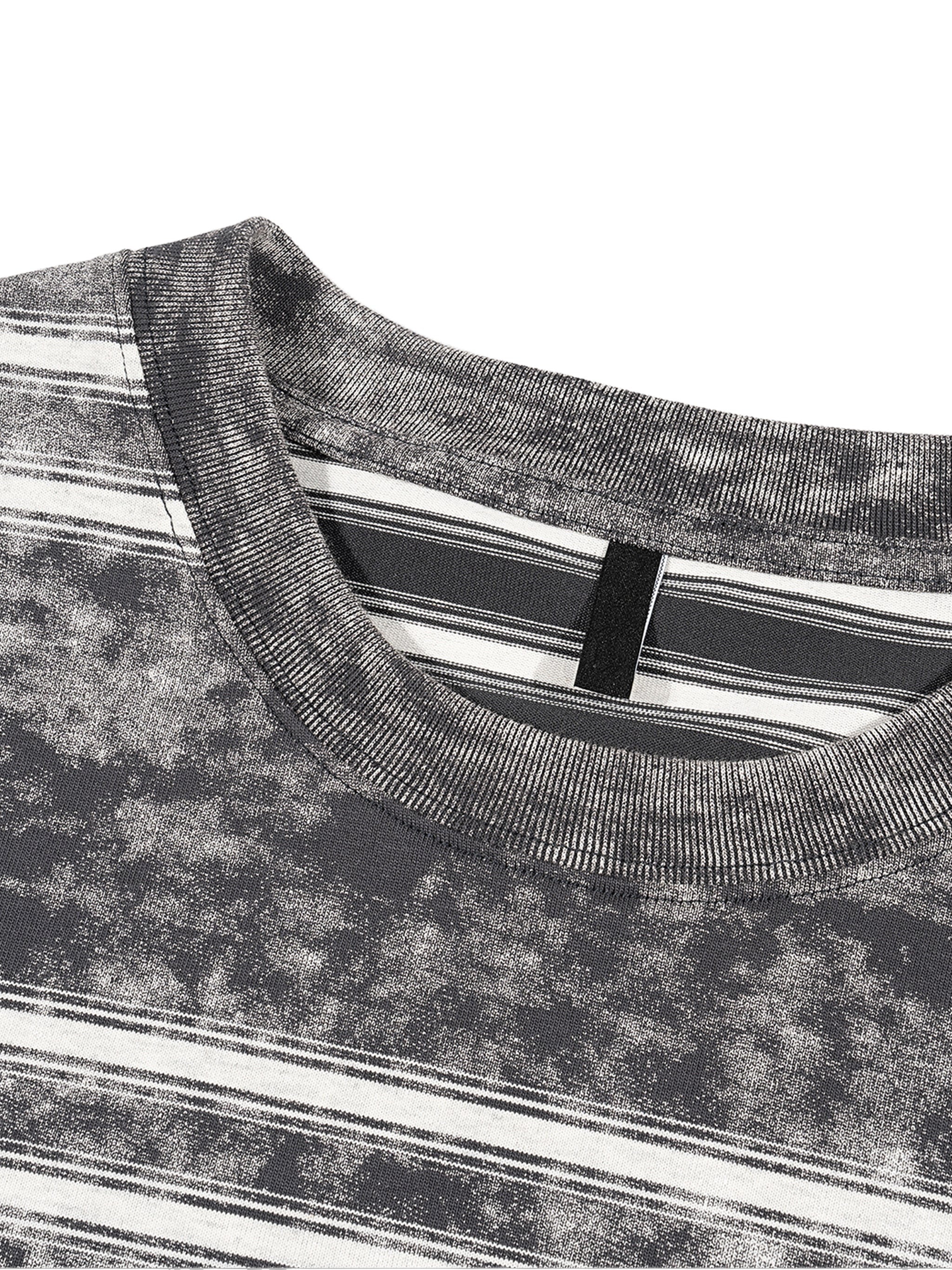 Logo Washed Stripe Boxy Tee