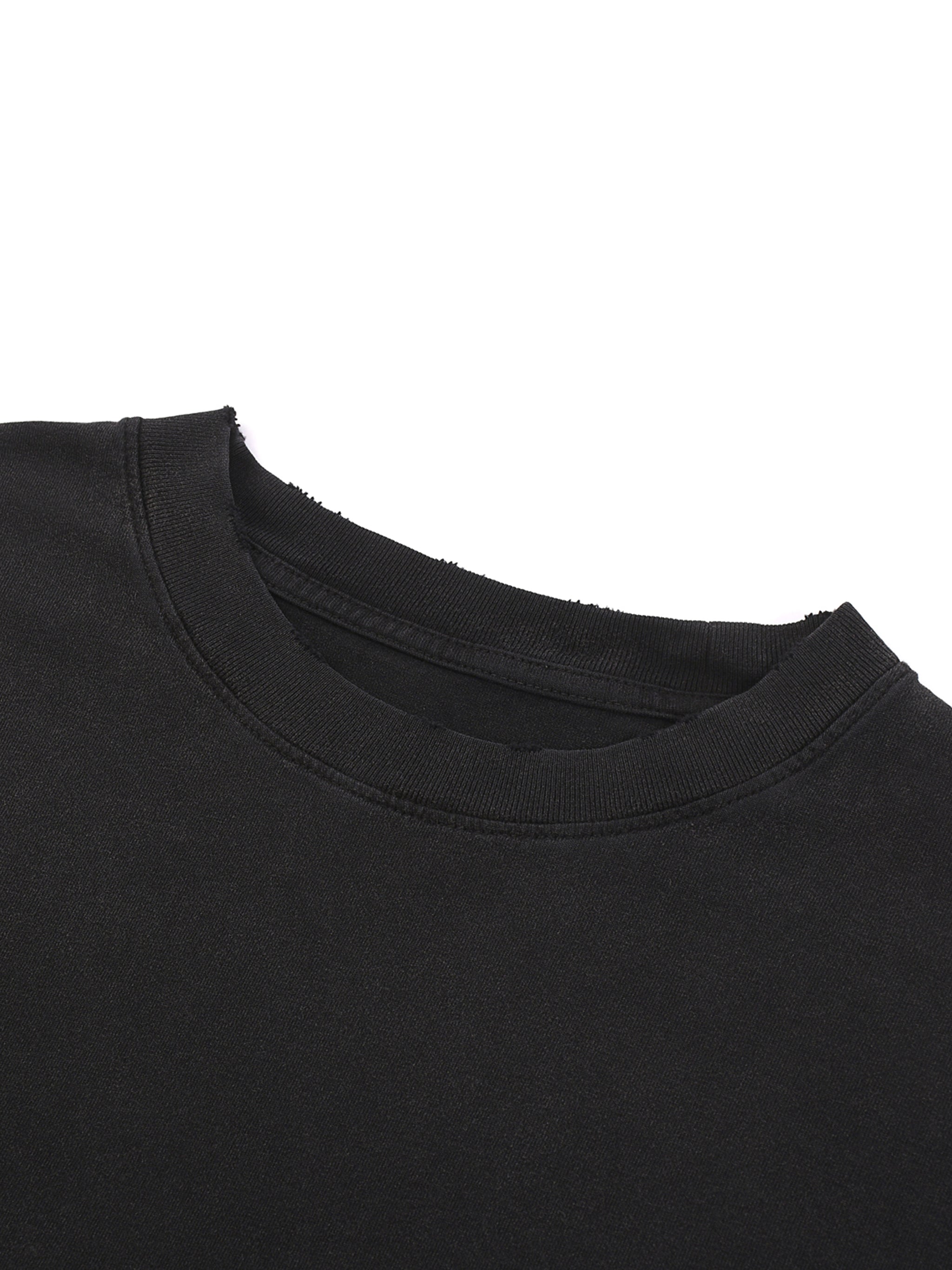 Destroy Snow Washed Raw-Hem Tee