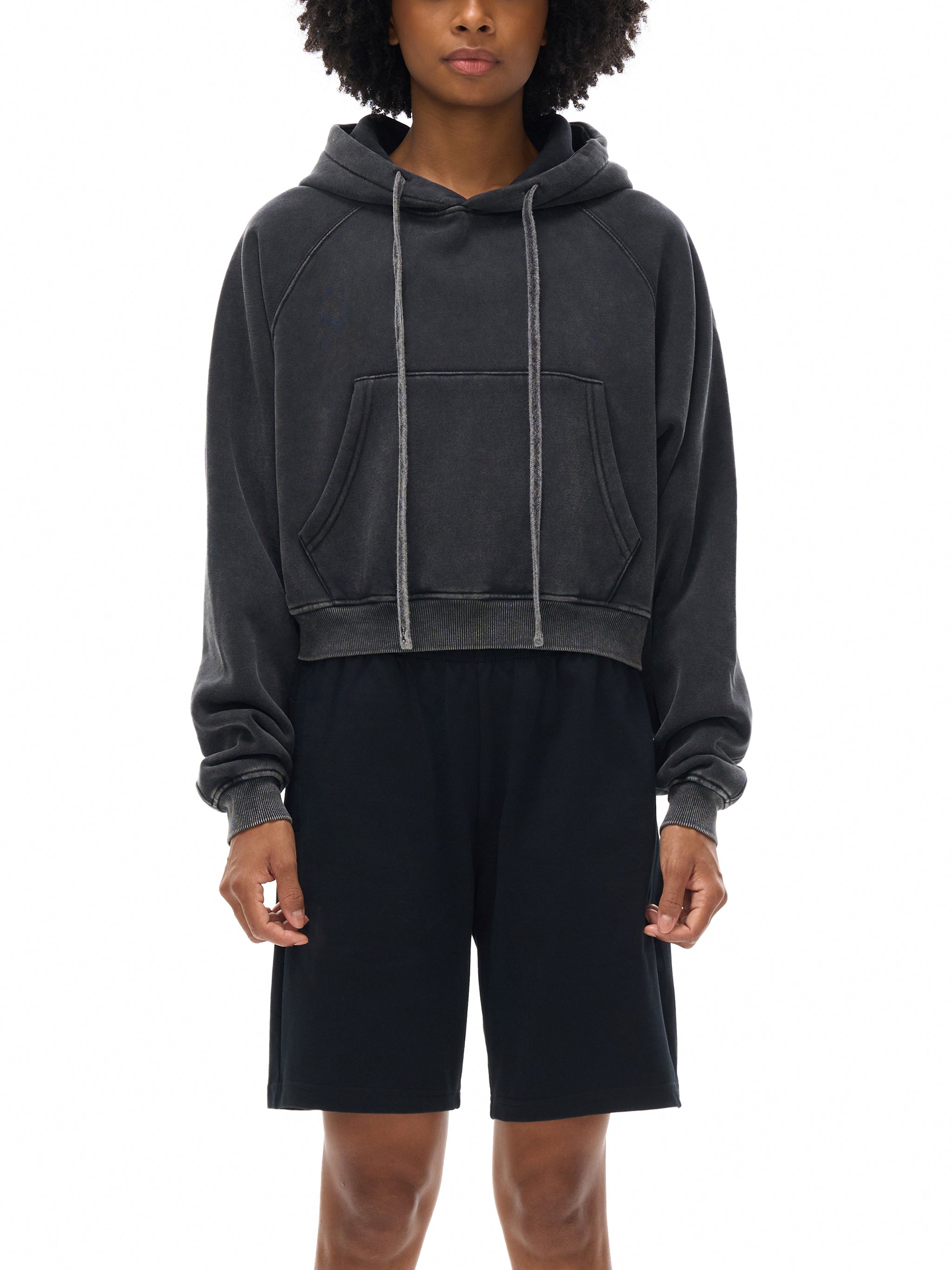 EVERYDAY Snow Washed Cropped Hoodie