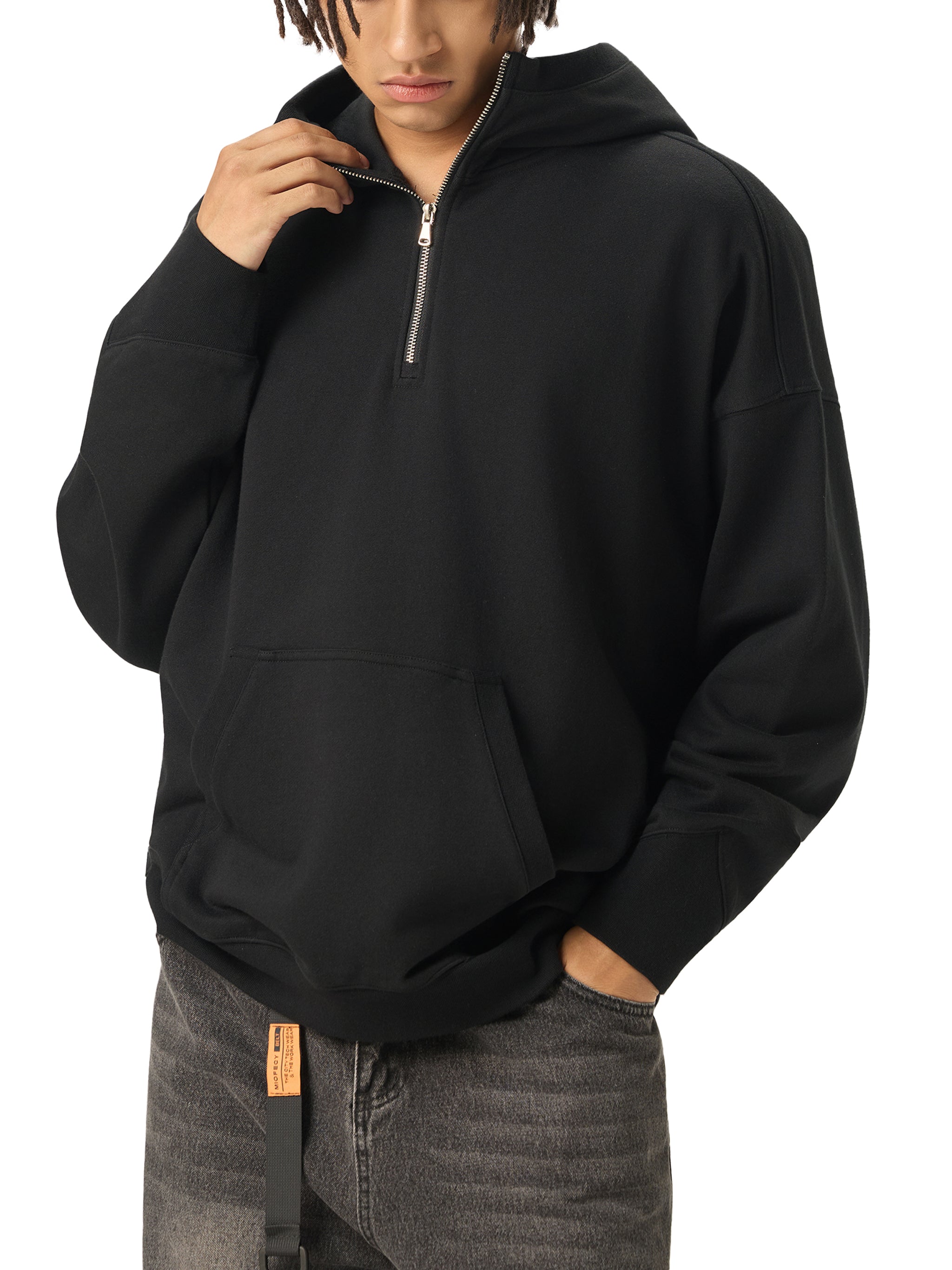 EVERYDAY Big Hood Half-Zip Fleece Hoodie