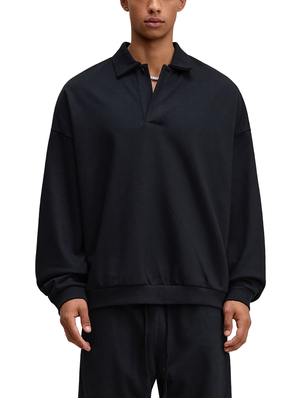EVERYDAY Heavyweight Fleece Polo Sweatshirt