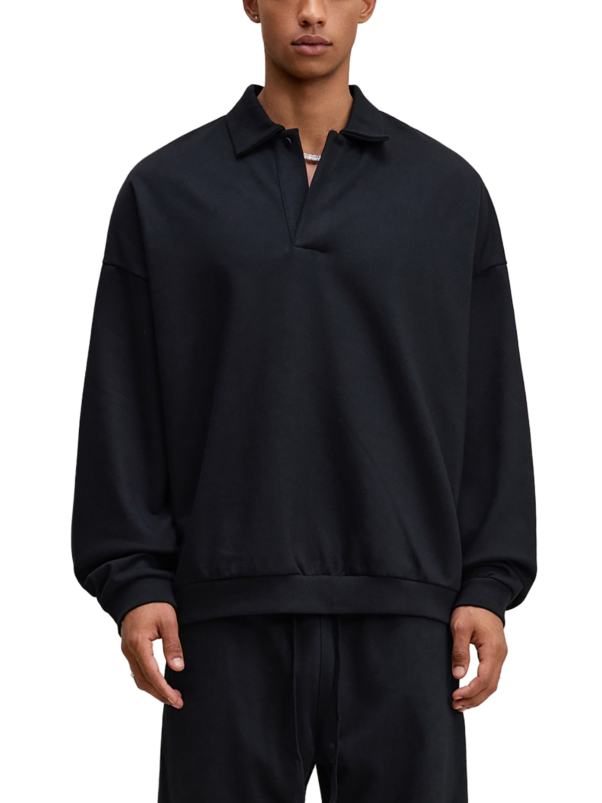 EVERYDAY Heavyweight Fleece Polo Sweatshirt