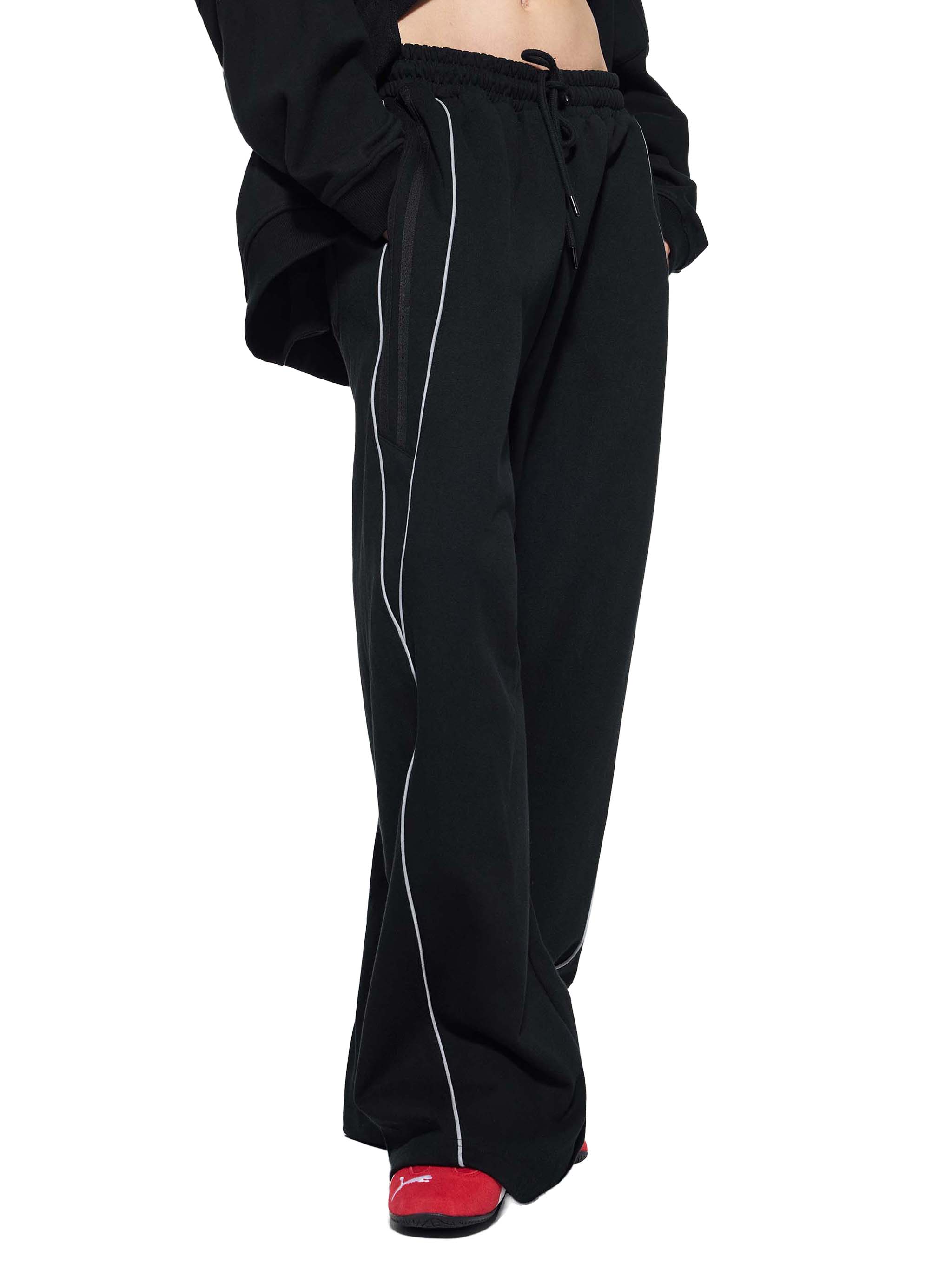 EVERYDAY Reflection Striped Straight-Leg Sweatpants